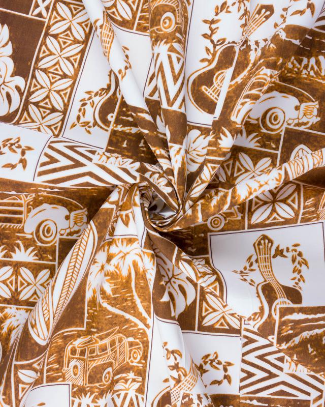 Polynesian fabric PEHE Brown - Tissushop